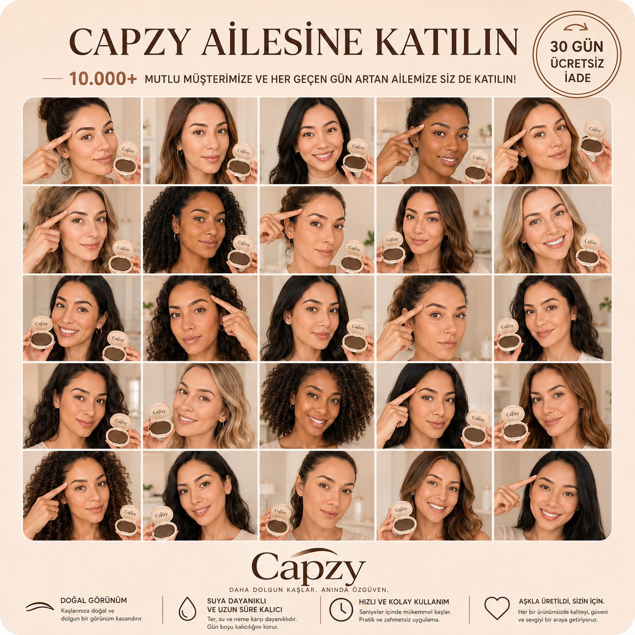 Capzy™ - 5 Saniyede Belirgin Kaşlar