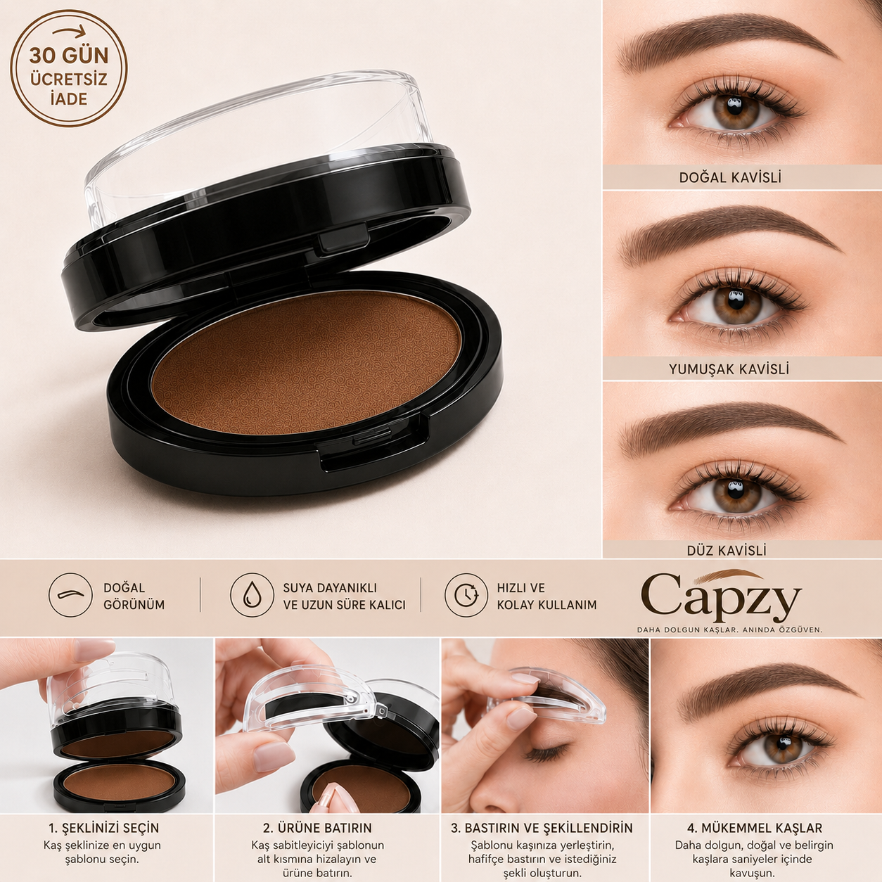 Capzy™ - 5 Saniyede Belirgin Kaşlar