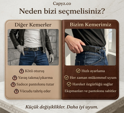 Capzy™ Premium Tokasız Kemer